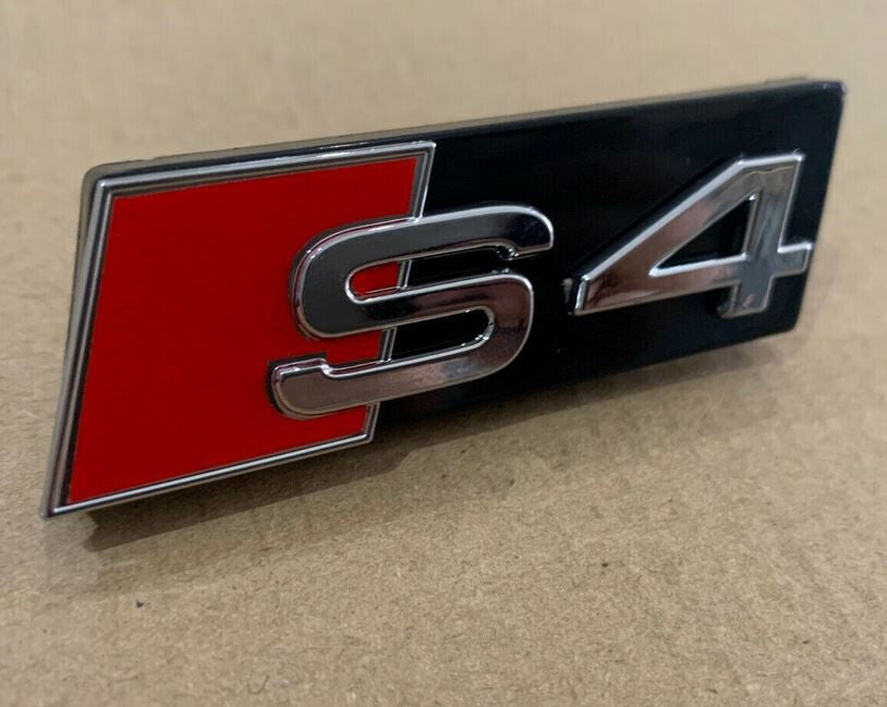 Suitable for Audi for A4 S4 B8 B9 hooded grille badge front cap badge decal black chrome