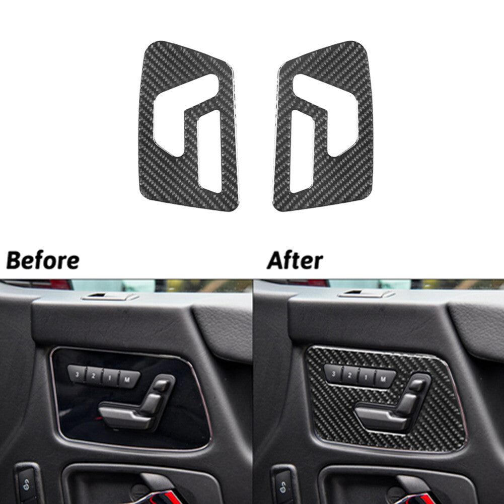 Carbon Fiber Front Door for Seat Adjustment Cover Trim for Mercedes G-Class 2013-18