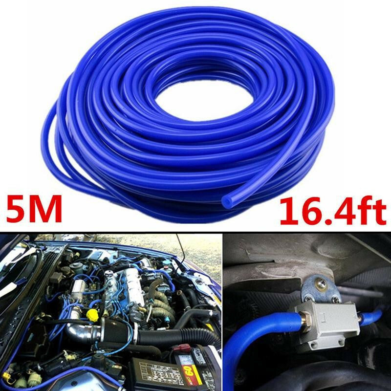 Car Silicone Vacuum Tube Coolant Hose Silicone Tubing Intercooler Pipe 4mm Blue