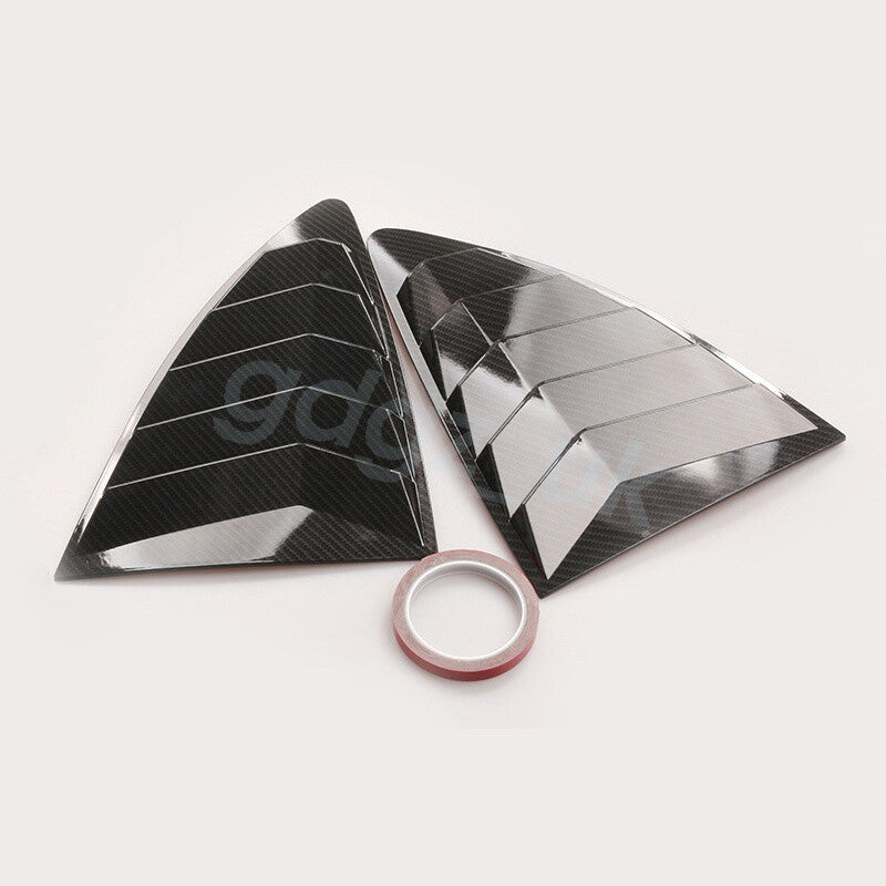 Rear Side Window Louvers Left  Right Side Window Louver Vent Cover Racing Trim