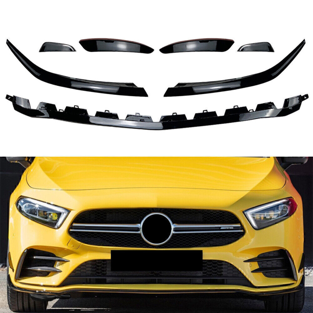 Bumper Lip Splitter Spoiler Side Canards for Mercedes A-Class W177 A180 A200