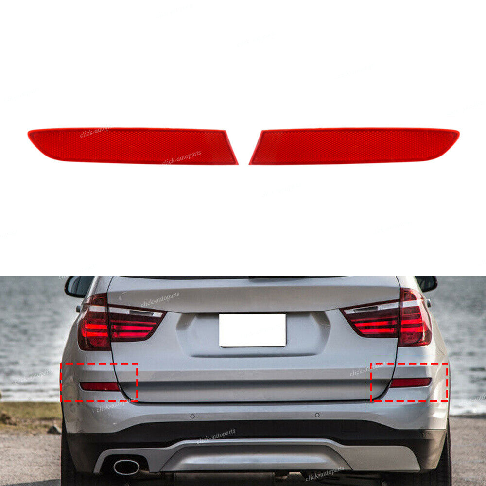 Rear RL Bumper Reflector Strip Light Cover Trim for BMW F25 X3 Series 2014-2017
