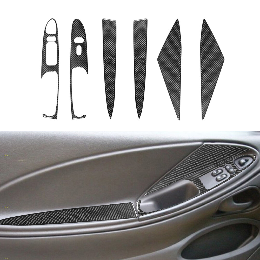 27x Carbon Fiber Full Set Cover Trim Kit for Ford for Mustang Convertible 2001-2004