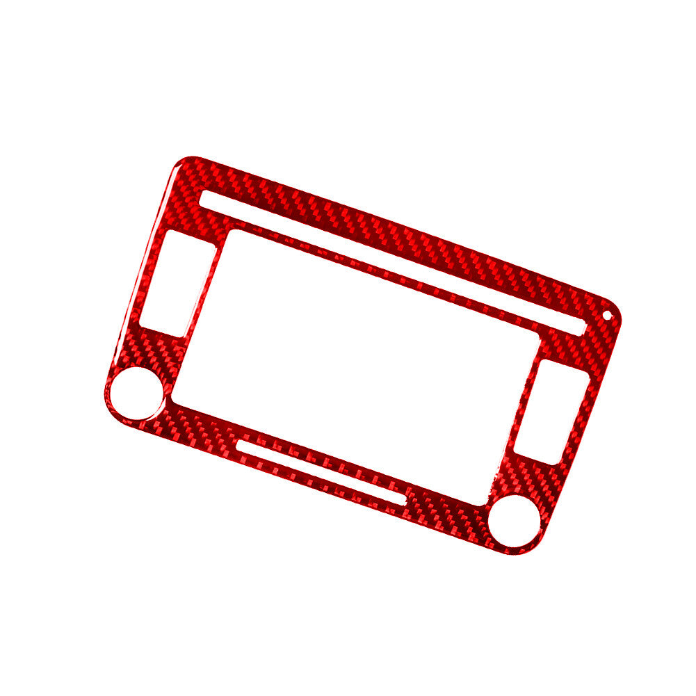 Red Carbon Fiber Radio With Navigation Trim for Volkswagen for Tiguan 2013-2017 A
