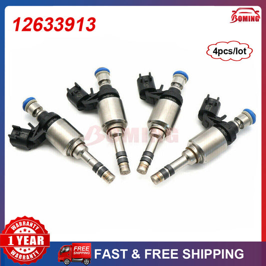 4x Fuel Injectors 12633913 For GM for Cadillac for Chevrolet Malibu 2.0L 2.4L 2.5L 01-04