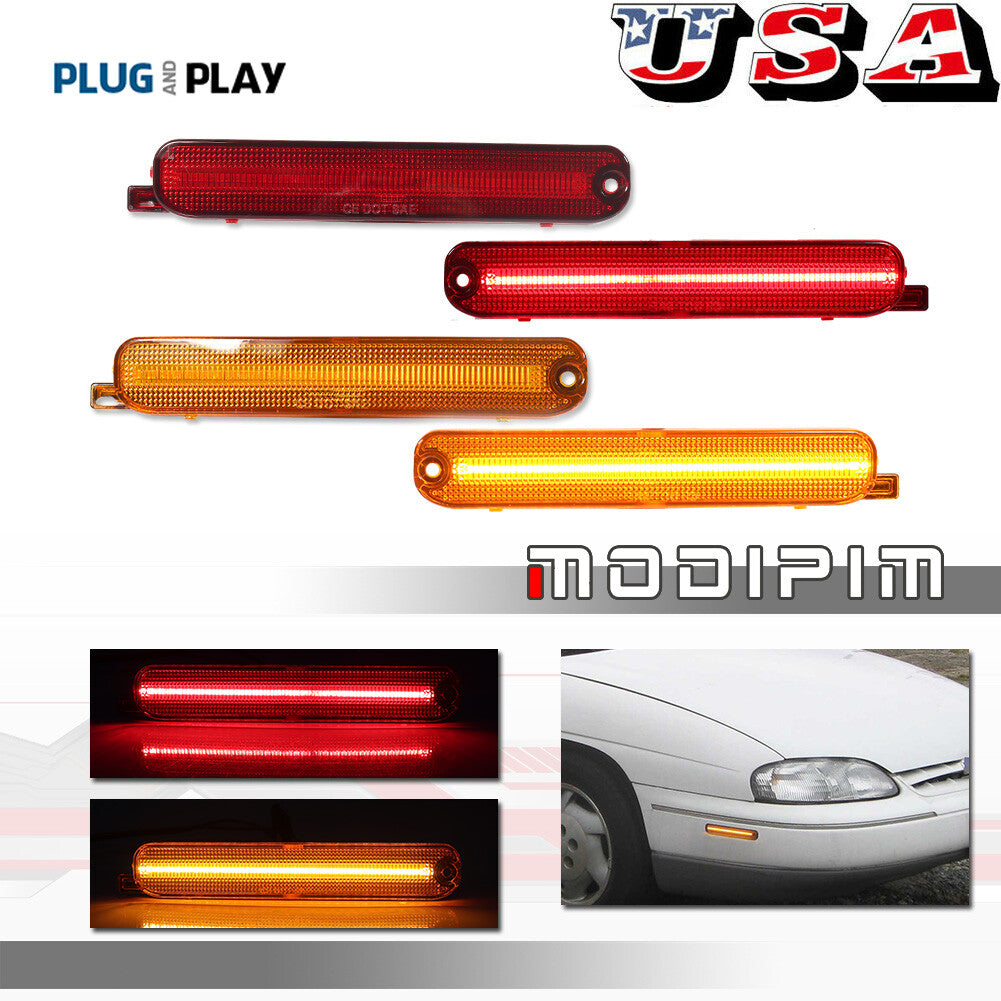 (2) Amber (2) Red LED side marker lights are available for 95-01 for Chevrolet Lumina and 95-99 Monte Carlo.