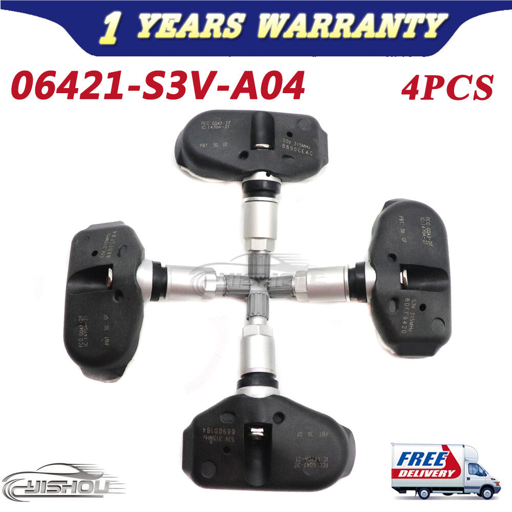 4pcs Tire Pressure Sensors TPMS for Honda Pilot Odyssey Ridgeline for Acura TL MDX
