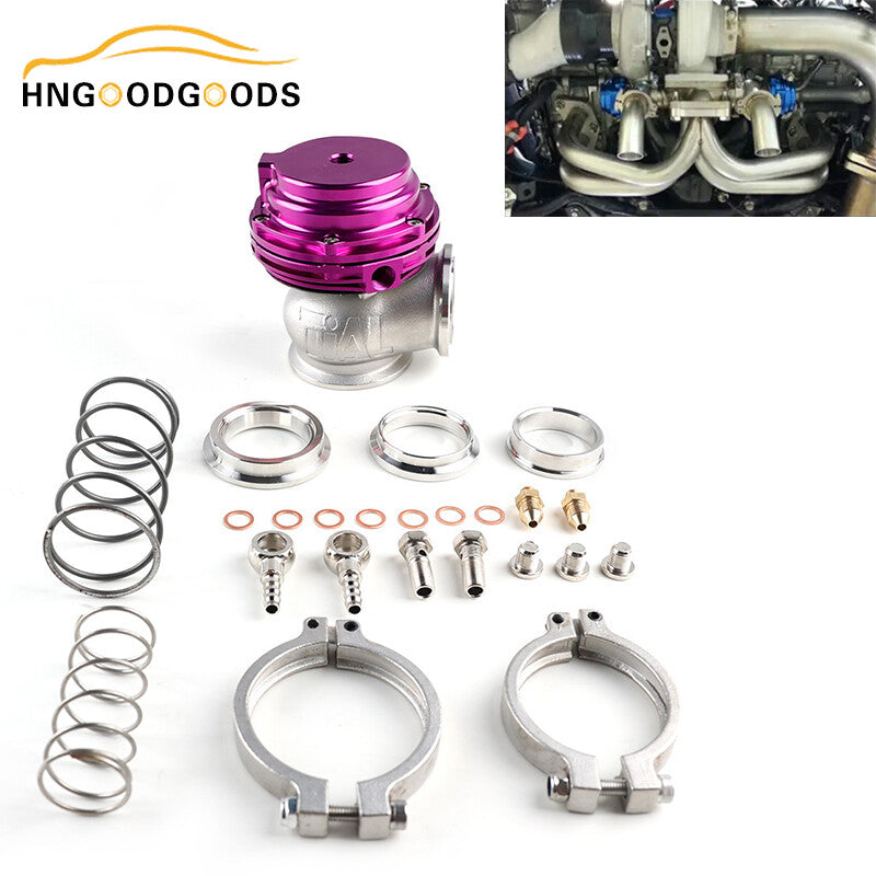 44mm external Wastegate MVR V-band flange turbine water-cooled purple aluminum