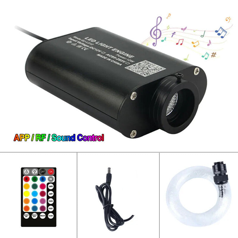 DC12V 12W RGBW Car Roof Star LAMP LED Starry Ceiling Optical Fiber APP Light Kit