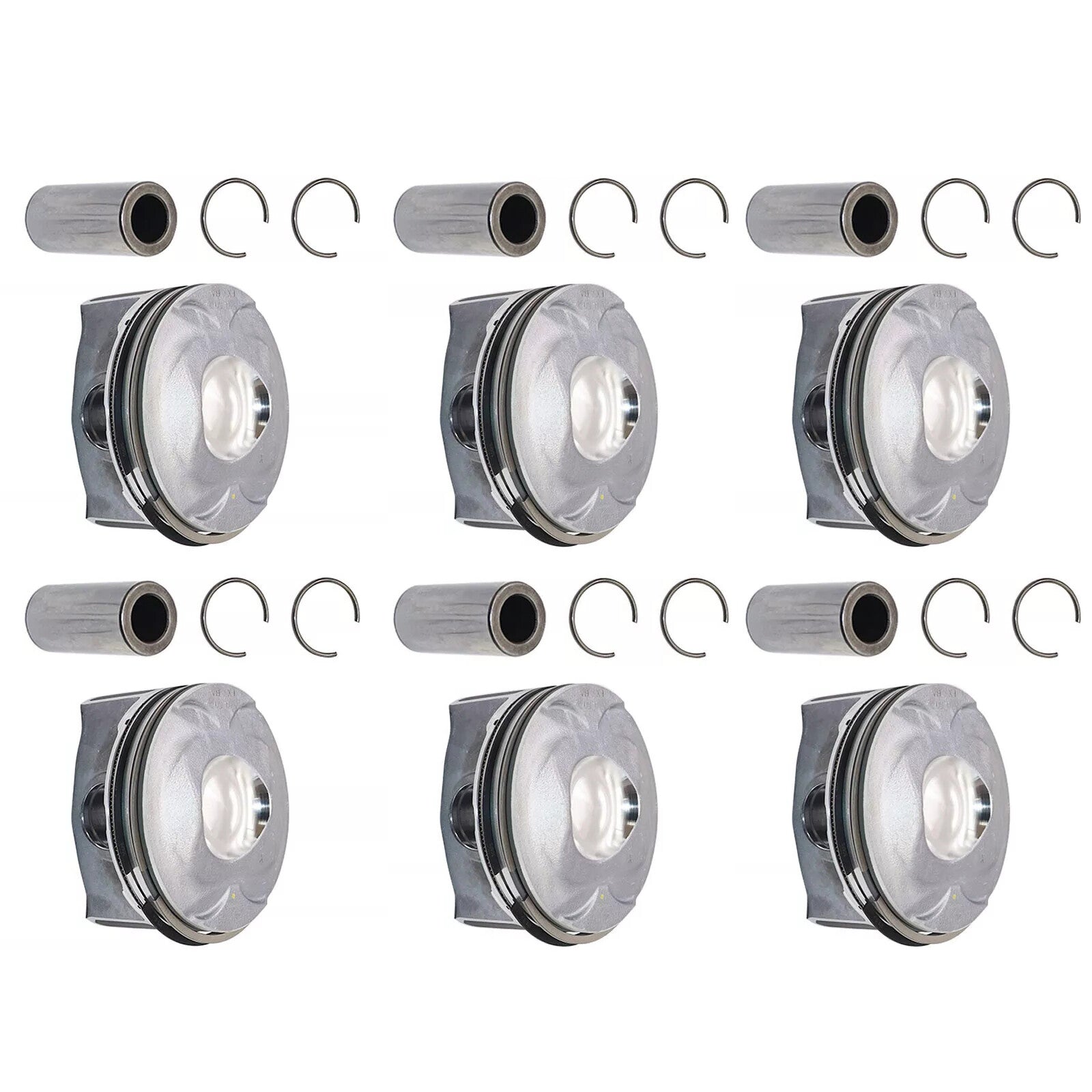 6PCS Supercharged Piston Assembly Set With Rings for Jaguar for Land Rover 3.0L V6