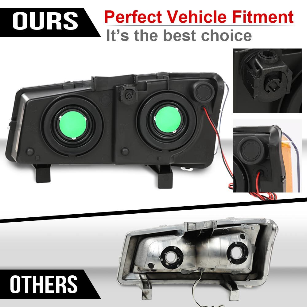 Chrome black housing headlight projector suitable for 03-07 for Chevrolet Silverado/Avalanche