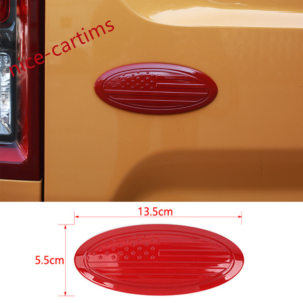 Red ABS Car Rear Logo Decorative Trim for Ford F150 2015+ Bronco /Bronco Sport