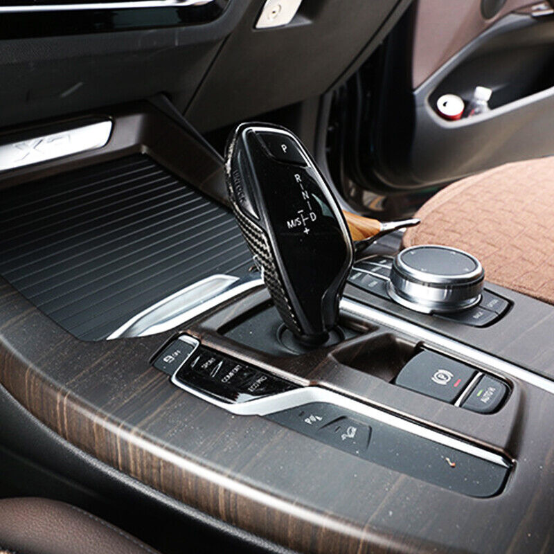 Real Carbon Fiber Gear Shift Knob Head Cover Trim for BMW X3 X4 2018 2019-2022
