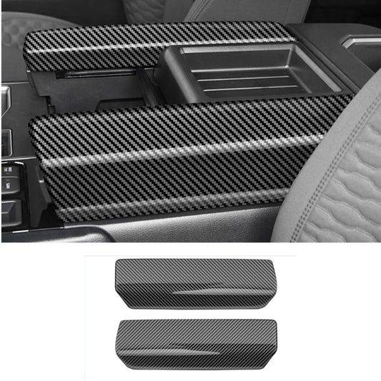 Carbon fiber center storage box trim cover for 2022 and 2023 for Toyota Tendera