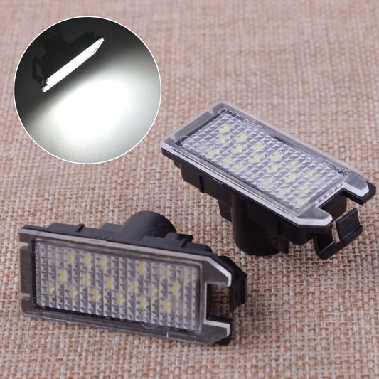 2pcs Car LED Rear Number License Plate light Assembly Fit for FIAT 500C 2009-19