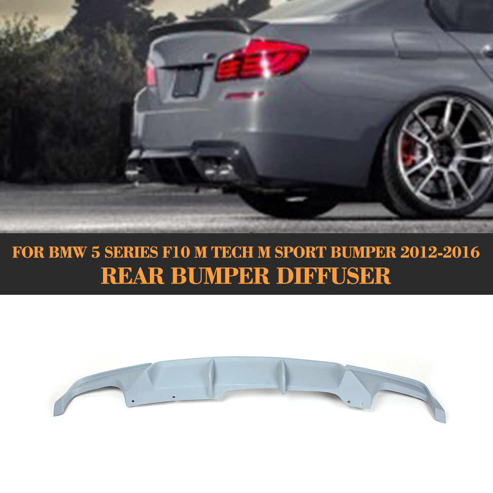 Unpainted Gray FRP Rear Bumper Diffuser Lip for BMW 5Series F10 535i M Tech12-16
