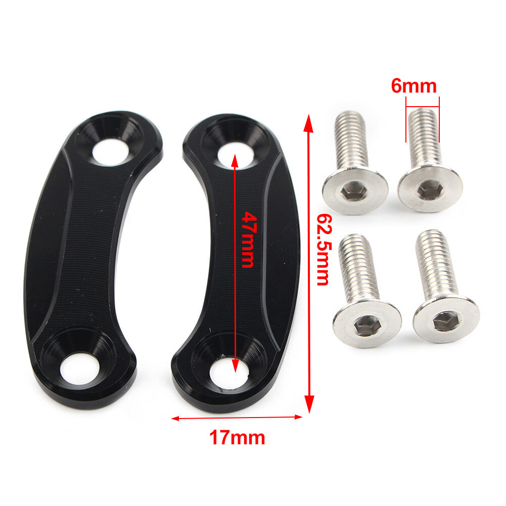 Motorcycle Rearview Mirror Block Off Base Plates Cover for Kawasaki ZX-10R 16-21