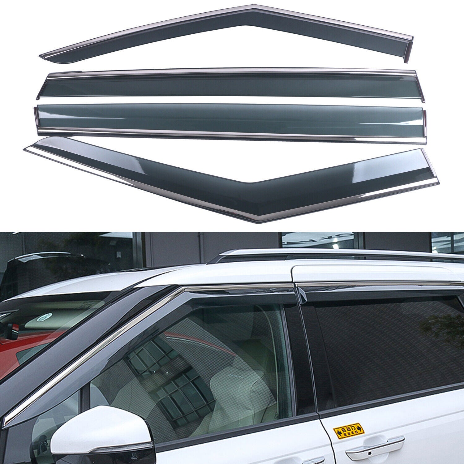 for Kia Carnival 2022-2024 Car Window Wind Visors Sun Rain Guard Vent Deflectors