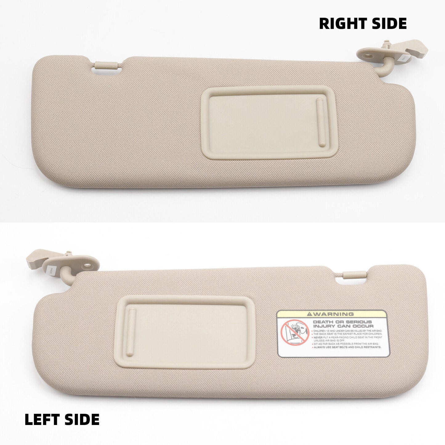 Two-pack of beige left and right sun visors suitable for Hyundai for Elantra 2012 GL 2.0L 852203X000TX