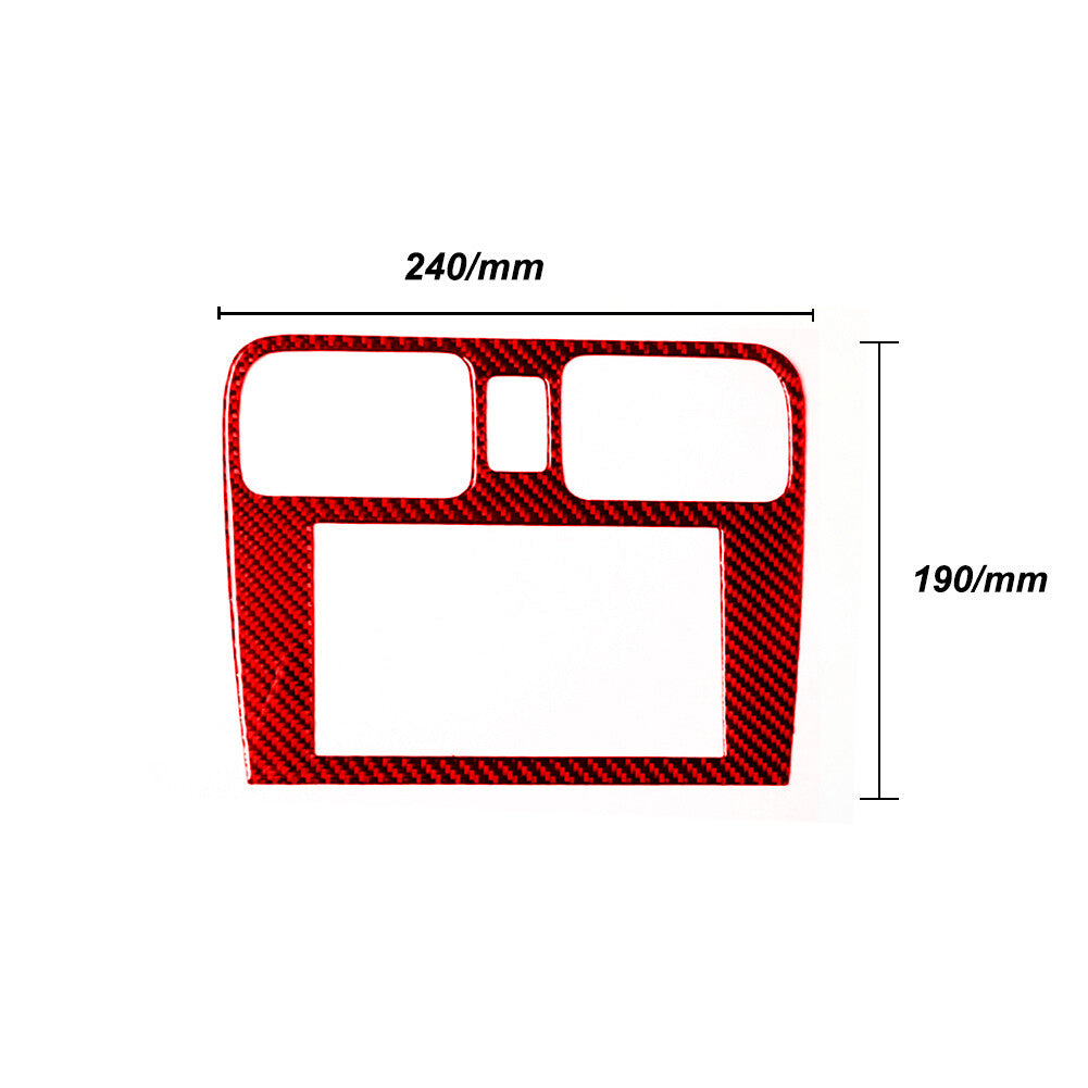 Red Carbon Fiber Central Air Vent Outlet Trim Cover for Subaru Forester 2005-08