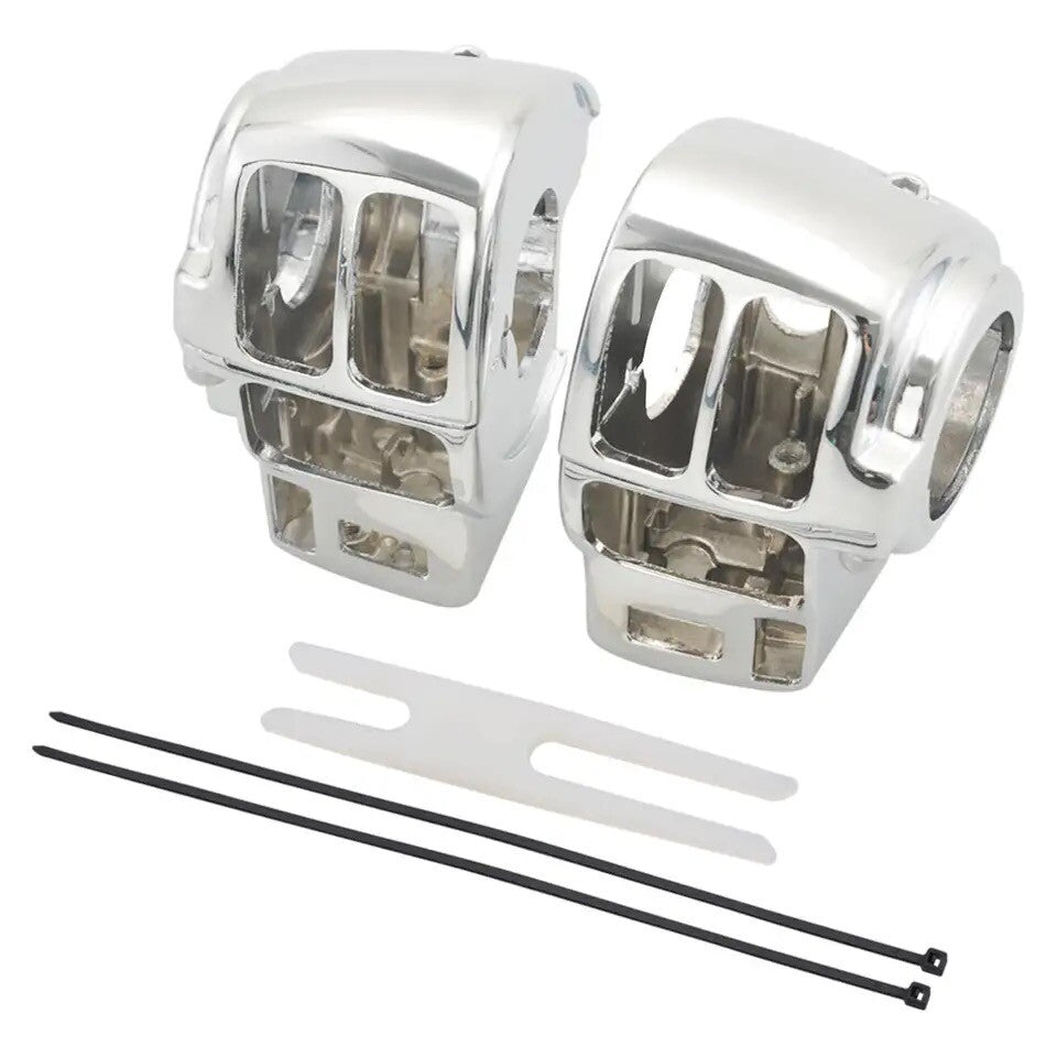 Motorcycle Switch Housing Cover + 10Pcs Caps for Harley Touring 1996-2013