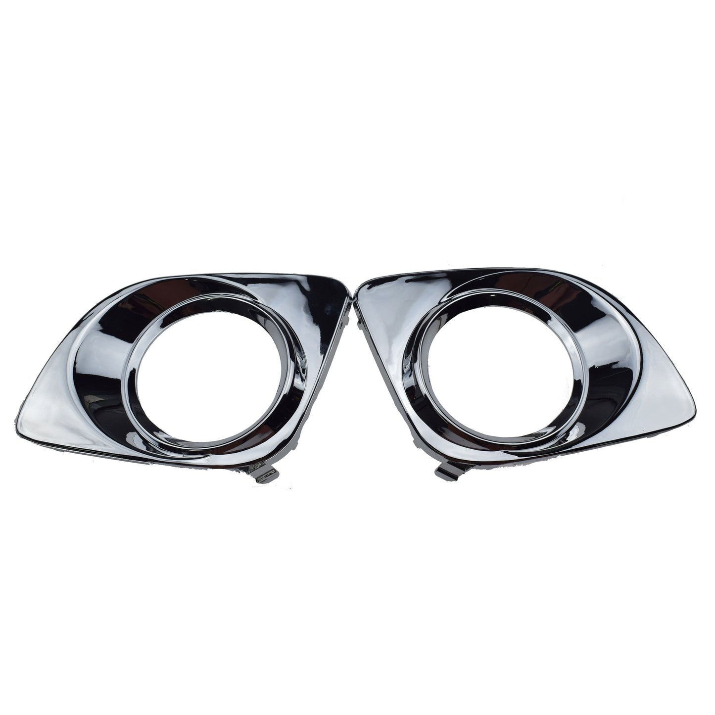 A pair of chrome fog light trim covers, 521270T010, suitable for Toyota Venza.