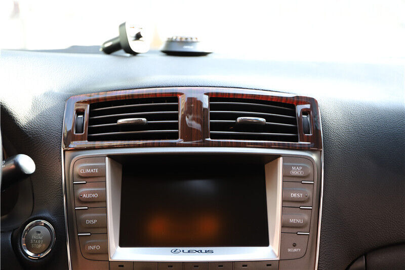 Car Middle Air Outlet Vent Cover Trim 1PCS Fit for Lexus IS 2006-2011 Red Wood