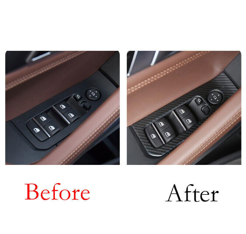 Carbon Fiber Steel Glass Window Lifting Lock Panel Trim For Car for BMW X6 G06 20-22