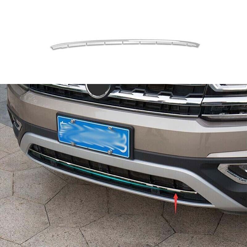 for Volkswagen Atlas 2018-2019 Silver Steel Front Lower Grille Grill Strip Trim