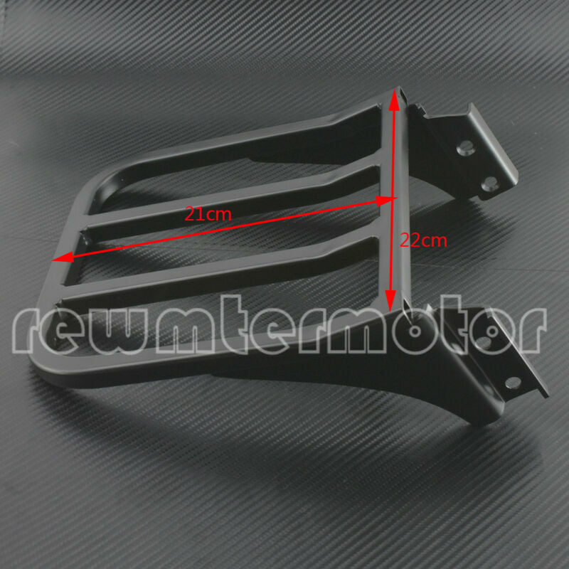 Backrest Sissy Bar Luggage Rack Fit for Harley Sportster XL Dyna Softail Black