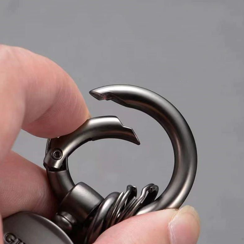 Black suede horsehair keychain/key ring for Audi A3