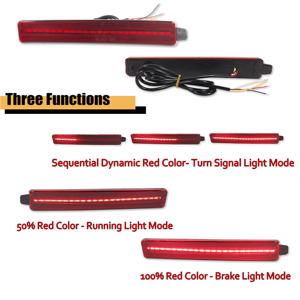 Red brake taillights with sequential turn signals are applicable to the for Jimny Acadscar SRX.
