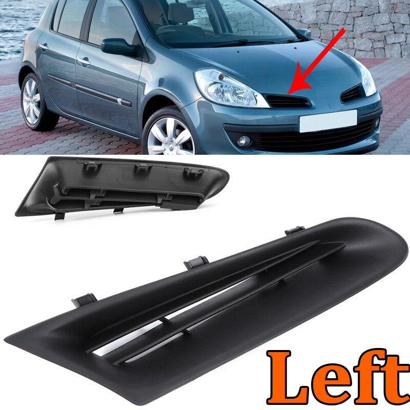 The open-style grille hood on the left front bumper is suitable for the for Renault Clio MK3 2005-2009.