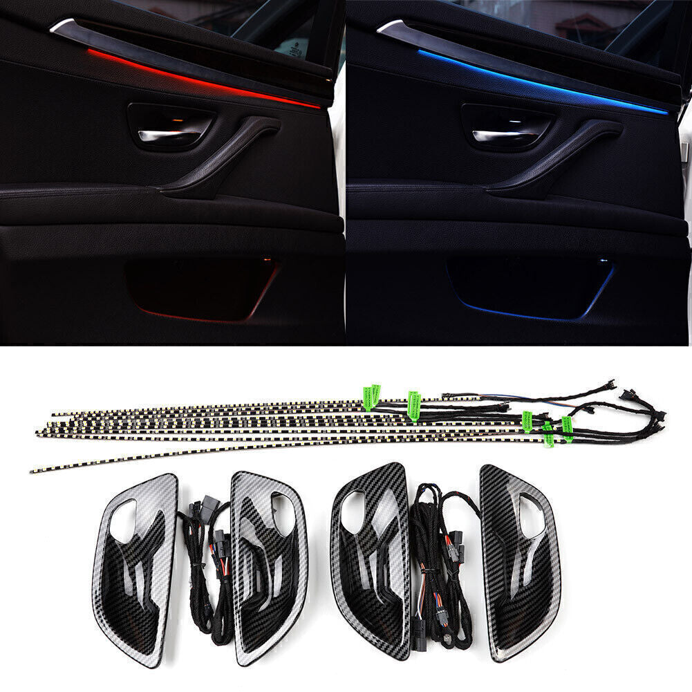 Car Interior Led Ambient Door Light Stripes Fit for BMW 5 Series F10/F11 BlueOrange