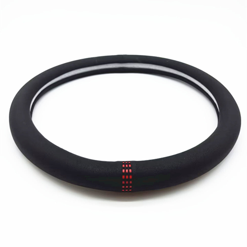Car Steering Wheel Cover Anti-slip 38cm 15in Black Leather Car Accessories