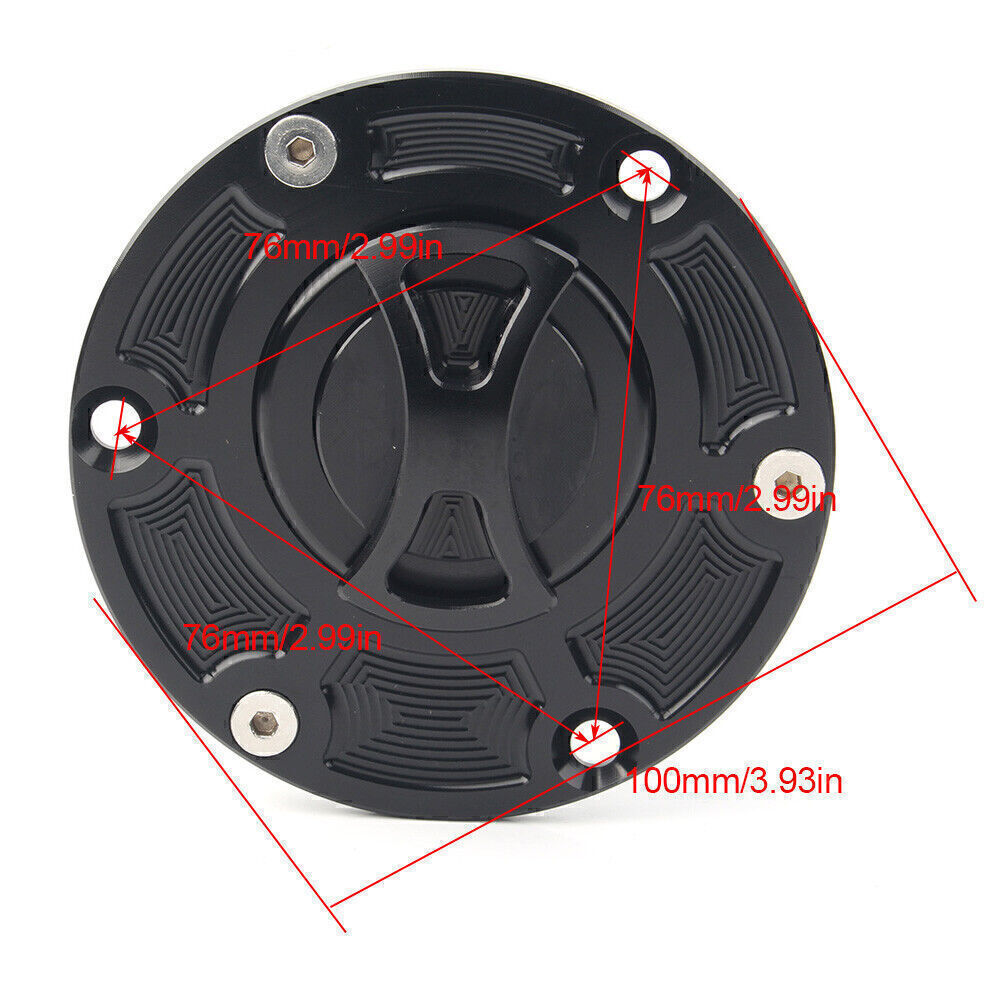 CNC Fuel Gas Tank Cap Cover for RS125/RS250 RSV1000 Tiger 800 1050 Red