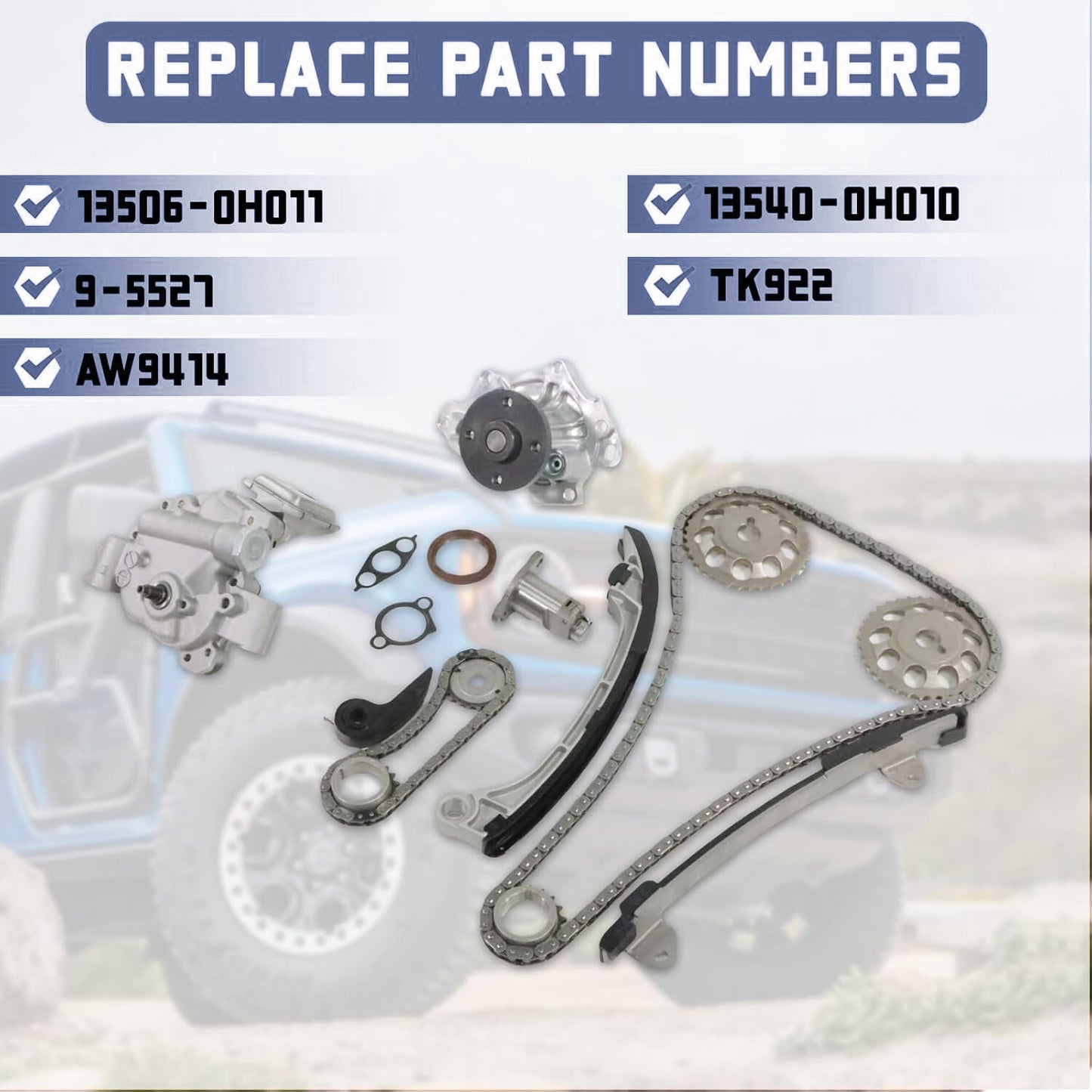 Timing Chain Kit Water Oil Pump for Toyota RAV4 for Camry for Corolla Solara Highlander