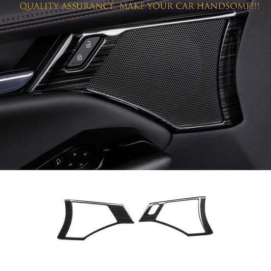 for Mazda 3 Axela 19-2023 Black Stainless Inner Door Handle Horn Frame Trim 2X