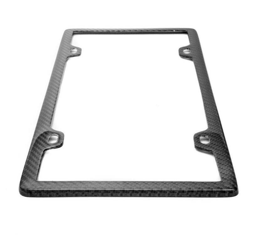 Car license plate frame cover cap rear boot ultra-thin black carbon fiber for Audi