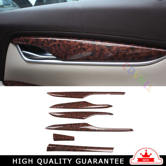 Door Strip Interior Console Strip Trim for Cadillac XTS 2013-17 Agate Wood Grain