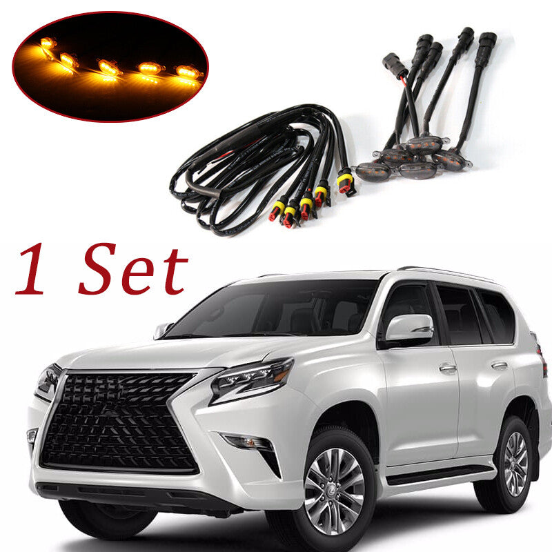 Amber Light Style Grill Cover for Lexus GX460 2020-2021 5pcs