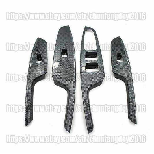 for Kia K5 Optima 2016-20 Glass Window Lifting Panel Decoration Carbon Fiber 4pc
