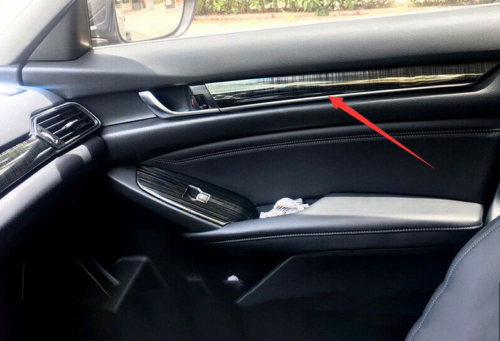 for Honda Accord 2018-2022 Black Steel Car interior Door Panel Trim Cover Strip