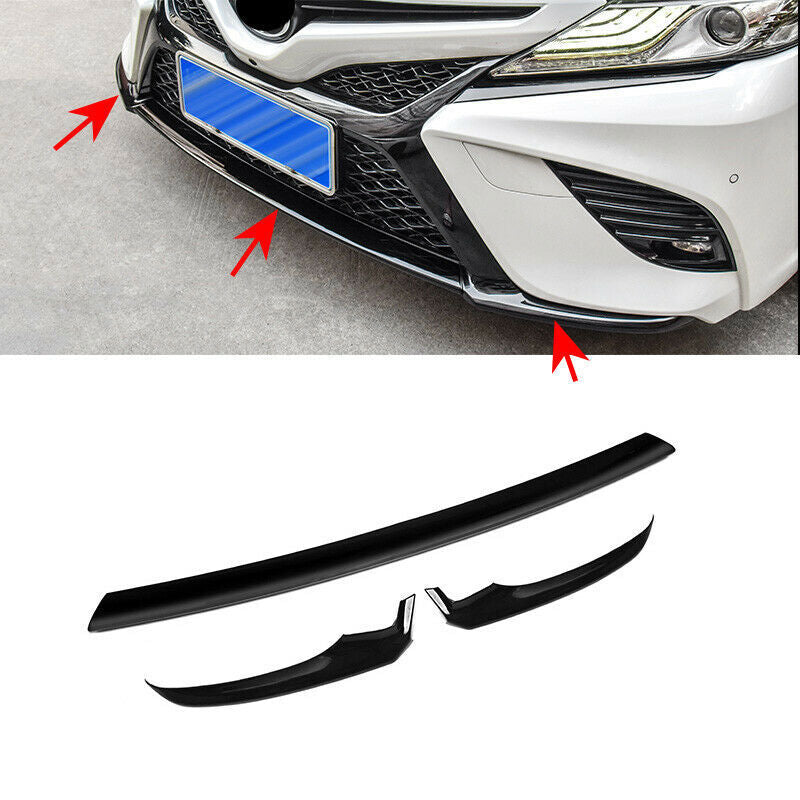 for Toyota for Camry SE XSE 2018-2020 Glossy Black Front Bumper Moulding Cover Trim