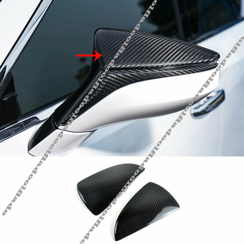 real Carbon Fiber Horn Rearview Mirror Cover Trim for Lexus for ES LS LC UX RC 19-22