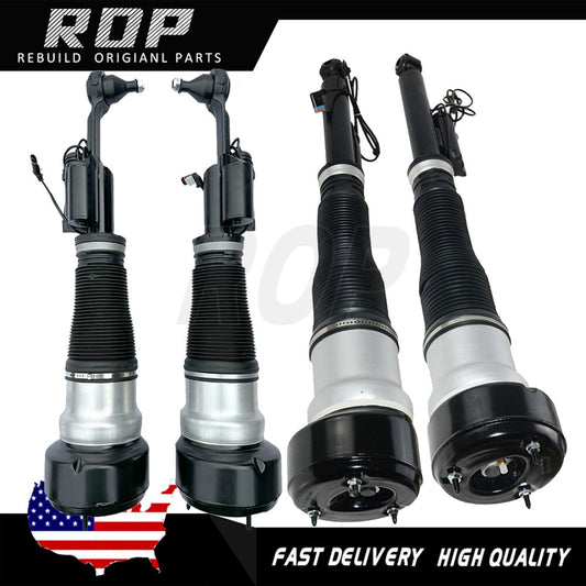 4Pcs Front Rear Complete Air Strut Shocks Assembly Kit for Mercedes W221 4Matic