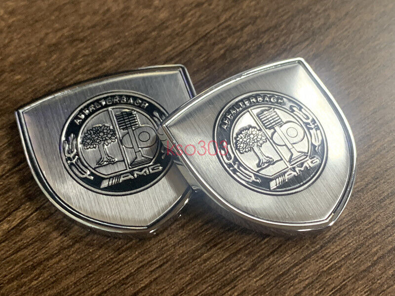 2-Pack Silver AFFALTERBACH Club 3D Logos for Mercedes-Benz Car Body Badges