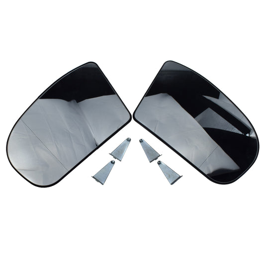 A pair of left and right mirror glass heating strips with backplates suitable for Mercedes C230, C350, E350, E500