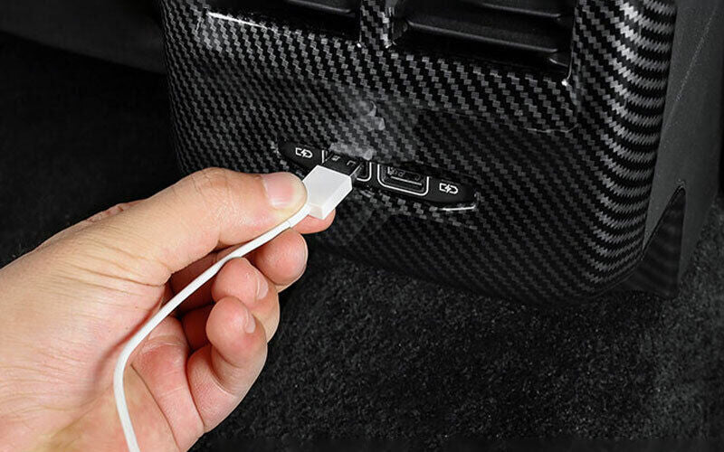 for Volkswagen for Jetta Mk7 2019-2022 Carbon Fiber Rear Air Outlet Vent Cover Trim