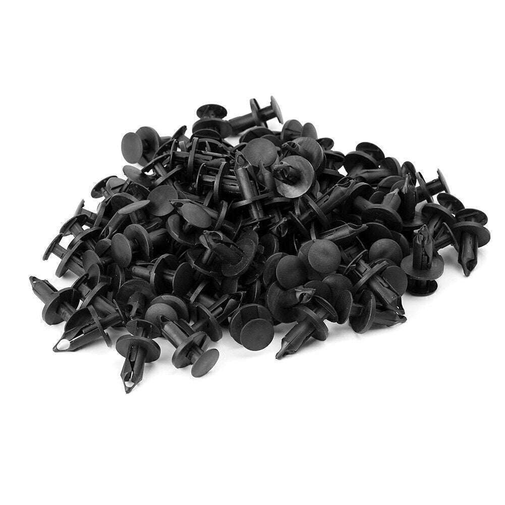8mm Bumper Fender Plastic Retainer Push Pin Clip Rivet Fasteners 100PCs Auto